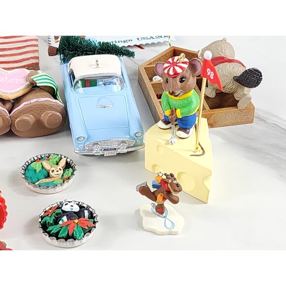 Hallmark Tree Christmas Ornament Lot x30 Figurine Holiday Decor Resin Pewter - Picture 16 of 16